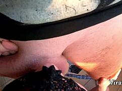 brunette teen gives first-time pov blowjob deepthroat and cum in mouth