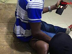 middle man pounds me hardcore in shop while husband chats nearby