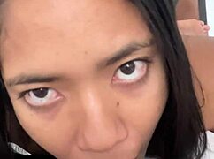 amateur babe nysdel craves deepthroat on stepbrothers throbbing huge cock with her couple