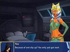 Groping Big Boobs in Tight Orange Trainer Dance