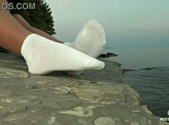 Goddess Teases With Beautiful Socks Feet Close-Up Compilation