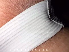 dude your step bro sniffs that thong right in your anal spot close-up... bet he films every whiff!