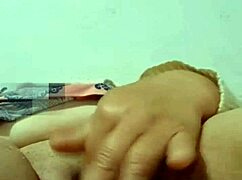 Grandma sneaks cucumber play in bedroom