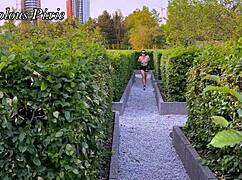 Ever caught a milf flashing her tits then taking stranger cock outdoors?