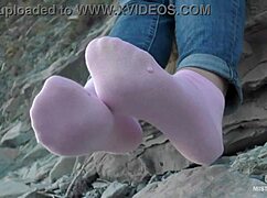 Goddess Teases With Beautiful Socks Feet Close-Up Compilation