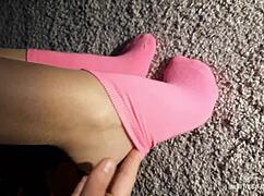 Goddess Teases With Beautiful Socks Feet Close-Up Compilation