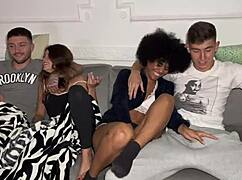 Interracial swinger party lent wife to best friend