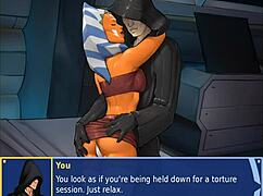 Groping Big Boobs in Tight Orange Trainer Dance