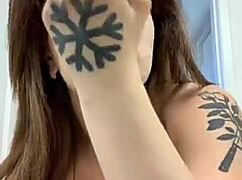 blonde teen strips topless on cam