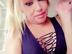 Carolina transexual slams intense solo anal assfucking crossdressing action