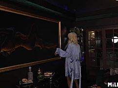 oh man this rich cougar milf's got her new boy toy bent over for rough interracial fun