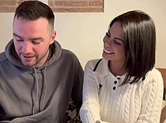 Behind the scenes backstage shower with busty latina milf Kesha Ortega and Andres Acosta bathing in lingerie