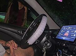 Two Brazilian brunettes risk public handjobs flashing tits on busy street