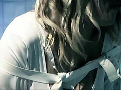 two blonde patients with fake tits wildly stroke doctors' cocks in hospital frenzy