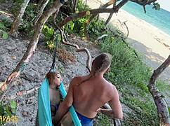 what if beach couple rips clothes for public juicy pussy fingering?