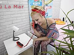 Mary Rider Trains Lul La Mar for First Webcam Anal Fisting Lesbian Ride with Tattoo Blonde Milf