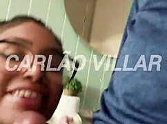 brazilian brunette grabs my monster cock and squirts everywhere