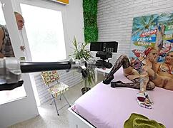 Mary Rider Trains Lul La Mar for First Webcam Anal Fisting Lesbian Ride with Tattoo Blonde Milf