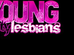 i finger my teen slut friend's wet pussy watching us lesbians in mirror