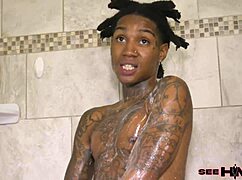 bunny fae slobbers honey dick for interracial rimjob