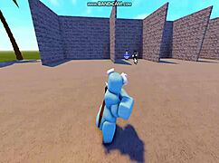 whoreblox gangbang - sluts take creampie loads in game moment 11