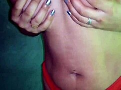 Damn, check out this thick Colombian bride's huge ass and tits jiggle!