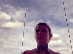 Tattooed Woman In See-Through Top Hard Nipples Wet Pussy Almost Kicked Out Gym Horny Usa