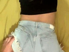 amateur big ass chick fucked hard shorts still on 🍑💦