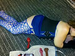 granny carmen gets licked and dicked missionary then doggystyle with double cumshots from her dream guy