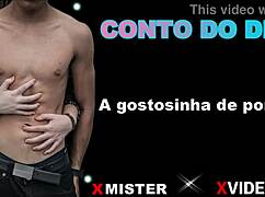 Amateur beauty from Porto in casual showcase