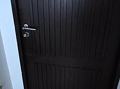 damn this stunner babe sucks my big cock with a condom on