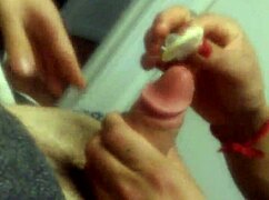 hey sucking my new latina friend's big ass cock feels amazing right now with my boyfriend watching