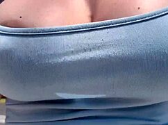 Artemisia Love Struts Outdoors Bra-Free With Huge Tits Bouncing Horny Italian Milf Style!