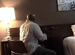 angel summers grinds her round ass on prince yahshua's thick mocha cock