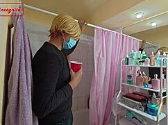 PARTY RAGES IN BATHROOM WITH COSTUMED BISEXUAL DOGGY RIDE!