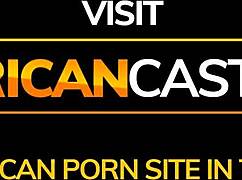 beautiful ebony queen deepthroats my monster cock on casting couch