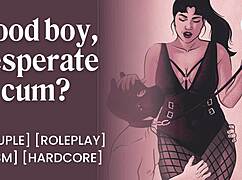 Mistress Fucks Obedient Pup's Chastity Anal Tail Plug Creampie