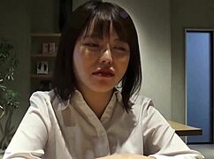 Beautiful office lady sneaks affair at work with coworker!