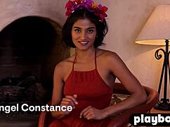 😍 all natural big tit milf angel constance strips naked outdoors 🔥