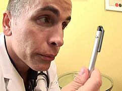 Doctor Removes Brunette Patient's Tattoo With Deep Cumshot After Rough Doggystyle