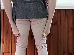 long-legged redhead babe ruda cat spreads wide getting her petite pussy fucked and creampied deep