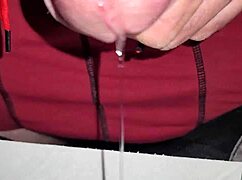 teasing my tied cock ripping clothes till it drips cum