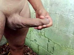 yuri gaúcho strokes his huge muscular cock to ease the tension solo