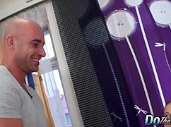 cuckold hubby looks troubled watching bibi fox ride cock cowgirl style