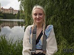 hunt4k. cute blonde daruma rai's tight pussy stretched by monster cock