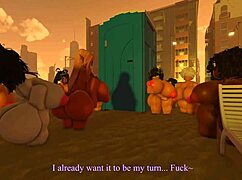 curvy milf flaunts big ass and tits on nudist beach stroll