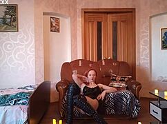 Amateur European Redhead Housewife Dares Visitor to Fuck After Teasing Dance