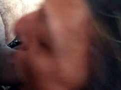 Slut deepthroats cock then swallows load in car