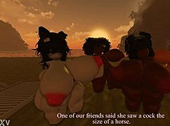 curvy milf flaunts big ass and tits on nudist beach stroll