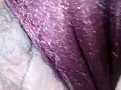 my soaked satin panties cling to my fat wife's dripping wet pussy